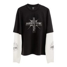 Load image into Gallery viewer, HARDSTONE LAYERED LS TEE (BLACK)