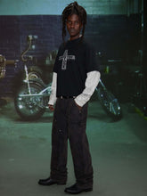 Load image into Gallery viewer, HARDSTONE LAYERED LS TEE (BLACK)