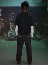 Load image into Gallery viewer, HARDSTONE LAYERED LS TEE (BLACK)