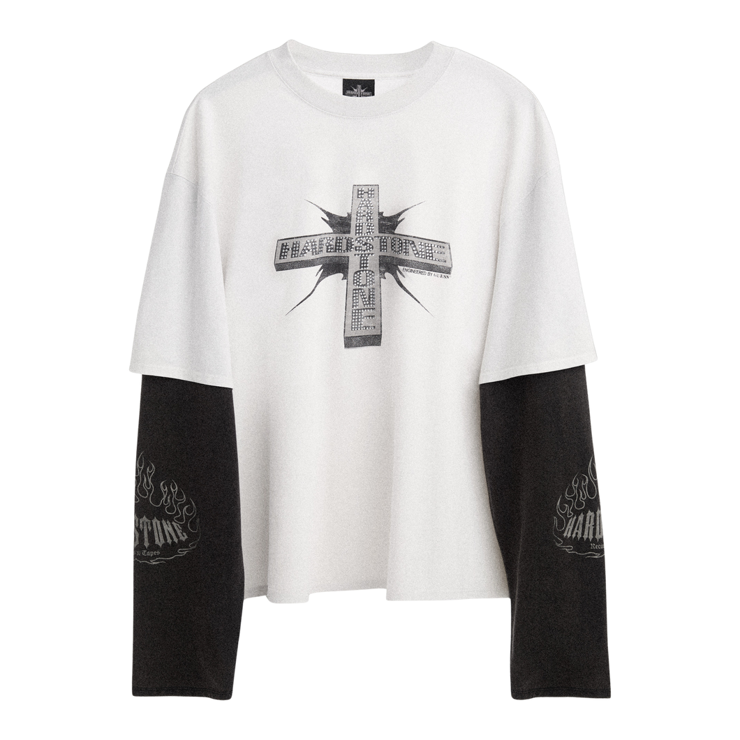 トップス bio wear LAYERED L/S TEE White HARDSTONE LAYERED LS TEE (WHITE) – Don Toliver | Official Store