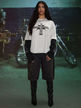 Load image into Gallery viewer, HARDSTONE LAYERED LS TEE (WHITE)
