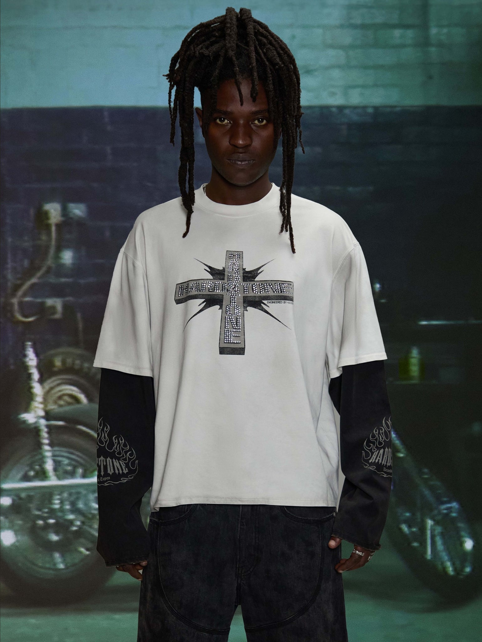 HARDSTONE LAYERED LS TEE (WHITE) – Don Toliver | Official Store