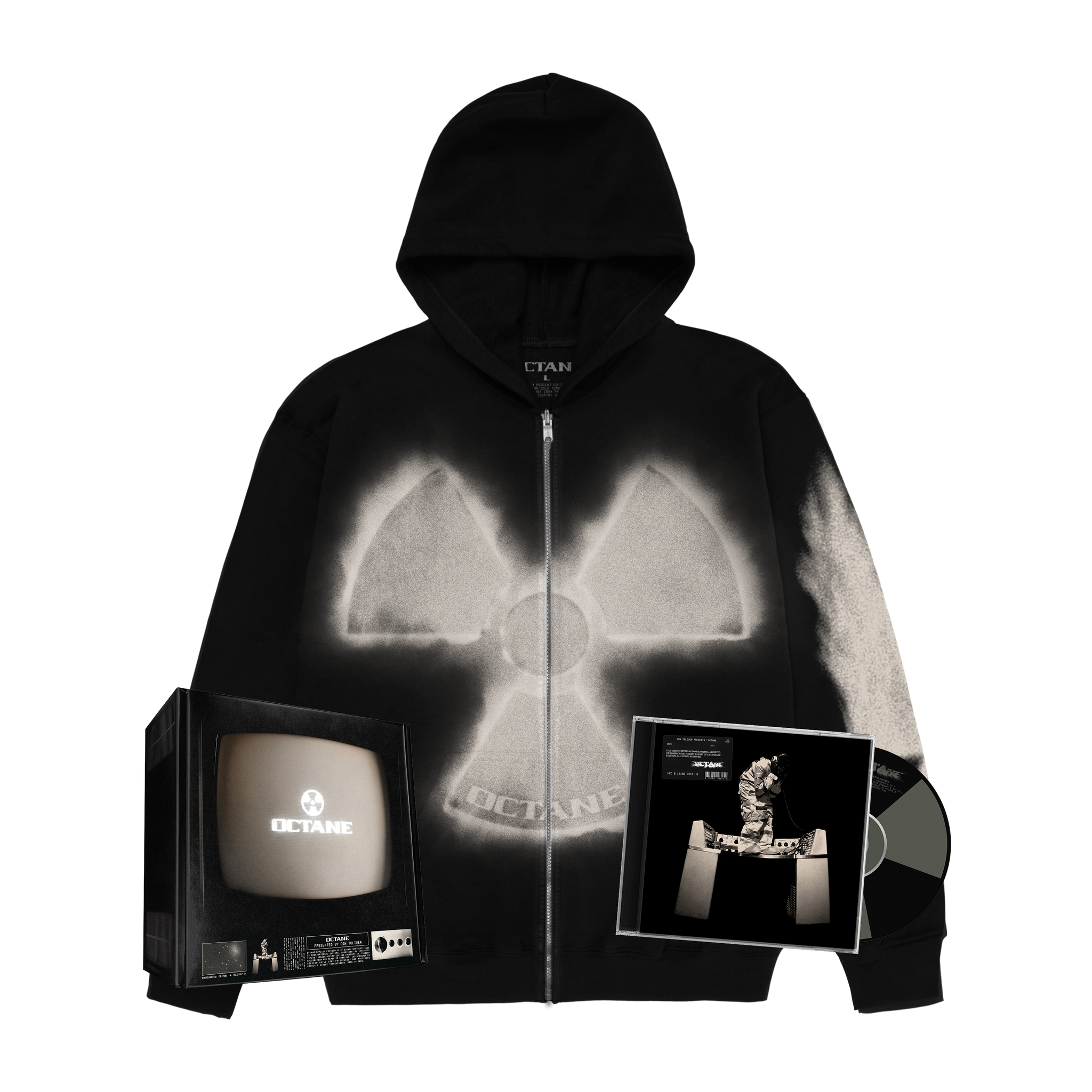 ODDTAPEDUPLICATION & 黒線屋SOLIDBLACKLINE OCTANE NUCLEAR ZIP HOODIE BOX SET – Don Toliver | Official Store